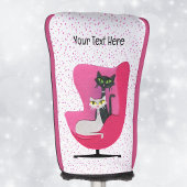 Fancy Cats Diamond Collars Retro Roze Stoel Stippe Golfheadcover