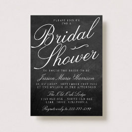 Fancy Chalkboard Bridal Shower Invitations Kaart