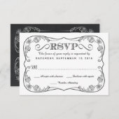Fancy Chalkboard RSVP Wedding Reply (Voorkant / Achterkant)