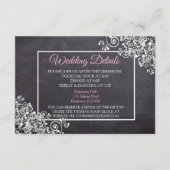 Fancy Chalkboard Weddenschapskaart Informatiekaartje (Voorkant)
