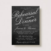 Fancy Chalkboard Wedding Rehearsal Dinner Kaart