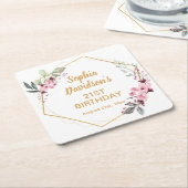 Fancy Cherry Blossom 21e Verjaardag Onderzetters (Schuin)