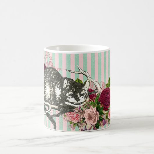 Fancy Cheshire Cat Collage Koffiemok (Center)