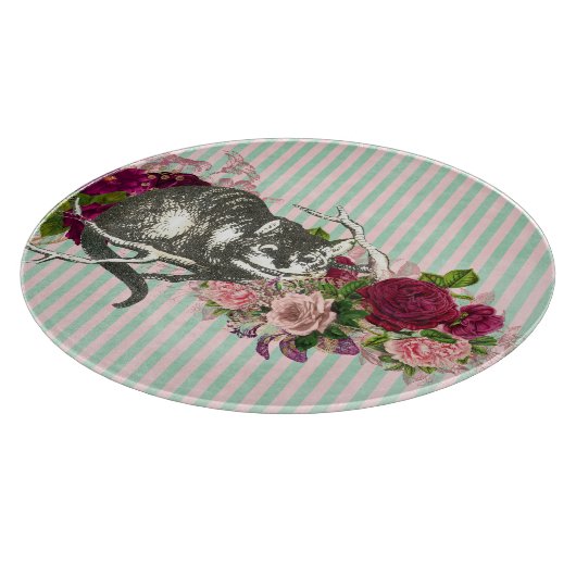 Fancy Cheshire Cat Collage Snijplank (Hoek)