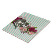 Fancy Cheshire Cat Collage Tegeltje (Zijkant)