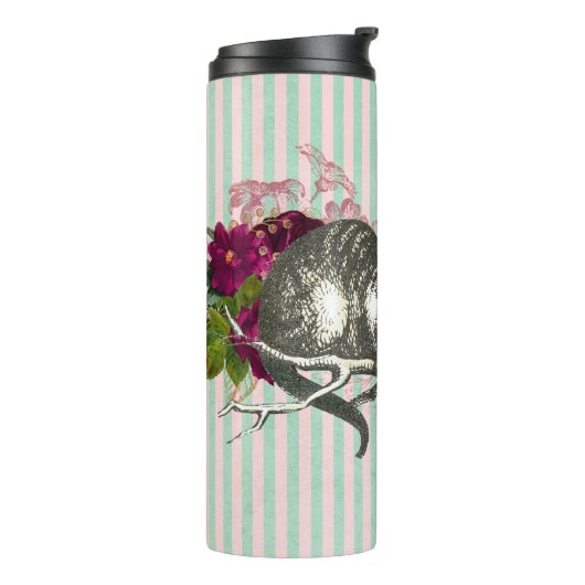 Fancy Cheshire Cat Collage Thermosbeker (Gedraaid links)