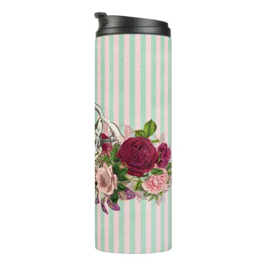 Fancy Cheshire Cat Collage Thermosbeker (Geroteerd rechts)