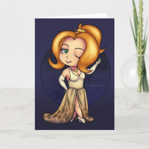 Fancy Chibi Girl Kaart