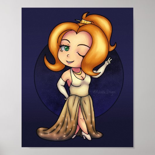 Fancy Chibi Girl Poster (Voorkant)