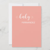 Fancy Chic Coquette Roze Bow Girl Baby shower Kaart (Achterkant)