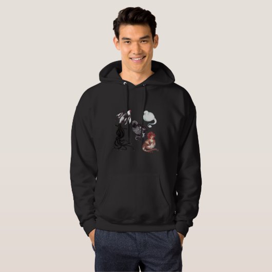 fancy chicken cockatrices   hoodie (Voorkant volledig)