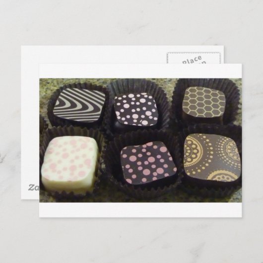 Fancy chocolade briefkaart (Voorkant / Achterkant)