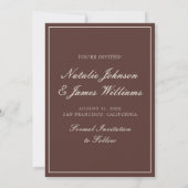 Fancy Chocolade Bruin Oud Geld Foto Bruiloft Save The Date (Achterkant)