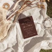 Fancy Chocolade Bruin Oud Geld Retro Bruiloft Kaart