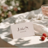 Fancy Chocolate Brown Classy Wedding Place Cards Kaart