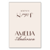 Fancy Chocolate Brown Classy Wedding Place Cards Kaart (Voorkant)
