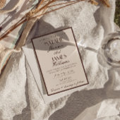 Fancy Chocolate Brown Old Money Retro Wedding Kaart