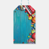 Fancy Christmas Personalized Childs Cadeaulabel (Achterkant)