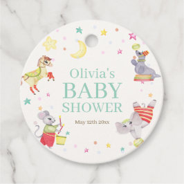 Fancy Circus Carnaval Animals Baby shower Bedankjes Labels
