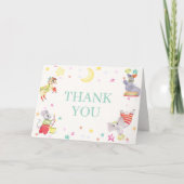 Fancy Circus Carnaval Animals Baby shower Bedankkaart (Voorkant)