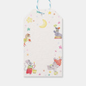 Fancy Circus Carnaval Animals Baby shower Cadeaulabel (Achterkant)