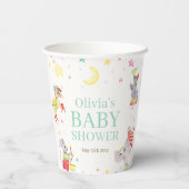 Fancy Circus Carnaval Animals Baby shower Papieren Bekers (Achterkant)