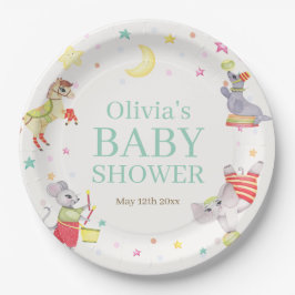 Fancy Circus Carnaval Animals Baby shower Papieren Bordje