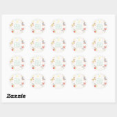 Fancy Circus Carnaval Animals Baby shower Ronde Sticker (Vel)