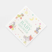 Fancy Circus Carnaval Animals Baby shower Servet (Hoek)