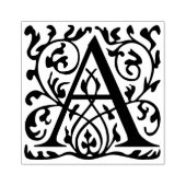 Fancy  Classic Family Monogram Naam Letter A Rubberstempel (Afrduk)