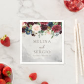 Fancy Classic Rozen Peony Flowers Wedding Napkins Servet (Insitu)