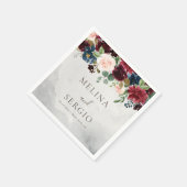 Fancy Classic Rozen Peony Flowers Wedding Napkins Servet (Hoek)