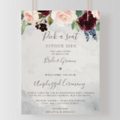 Fancy Classic Rozen Wedding Unplugged Ceremony Poster
