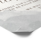 Fancy Classic Rozen Wedding Unplugged Ceremony Poster (Hoek)