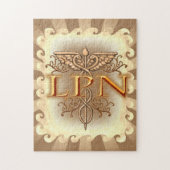 Fancy Copper Caduceus LPN Nurse Legpuzzel (Verticaal)
