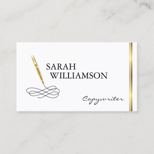 Fancy Copywriter Visitekaartje (Voorkant)