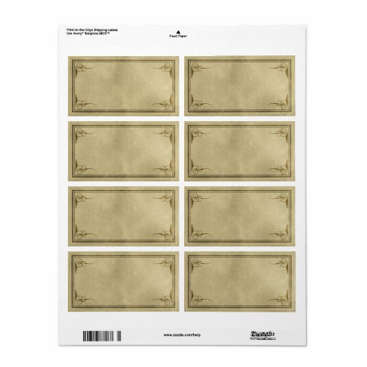 Fancy Corners Apothecary Label (Full Sheet)