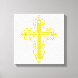 Fancy Cross Design No. 10 Cream Canvas Afdruk