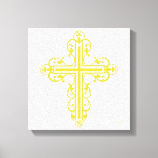 Fancy Cross Design No. 10 Cream Canvas Afdruk (Voorkant)