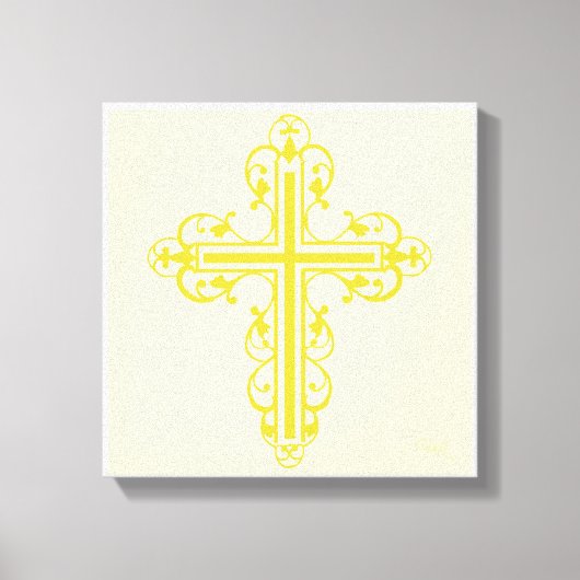 Fancy Cross Design No. 11 Cream Canvas Afdruk (Voorkant)