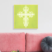 Fancy Cross Design No. 12 Cream Canvas Afdruk (Insitu (Woonkamer))