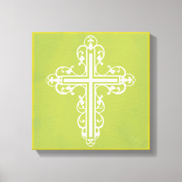 Fancy Cross Design No. 12 Cream Canvas Afdruk