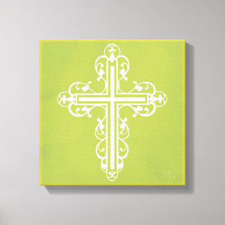 Fancy Cross Design No. 12 Cream Canvas Afdruk
