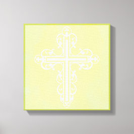 Fancy Cross Design No. 9 Cream Canvas Afdruk