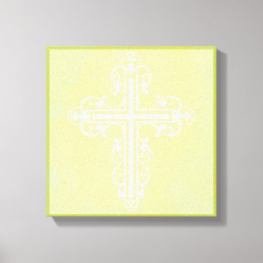 Fancy Cross Design No. 9 Cream Canvas Afdruk (Voorkant)