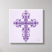 Fancy Cross Design nr. 7 Paarse Canvas Afdruk (Voorkant)