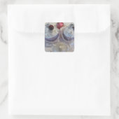 Fancy Cupcake Bedankt Vierkante Sticker (Tas)