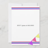 Fancy Cupcakes Birthday Party Invitation Kaart (Achterkant)