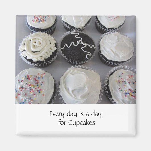 Fancy Cupcakes Met Spreuk Magneet (Voorkant)