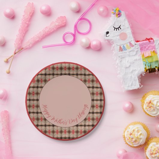 Fancy Curved Script Typografie Papieren Bordje (Feest)